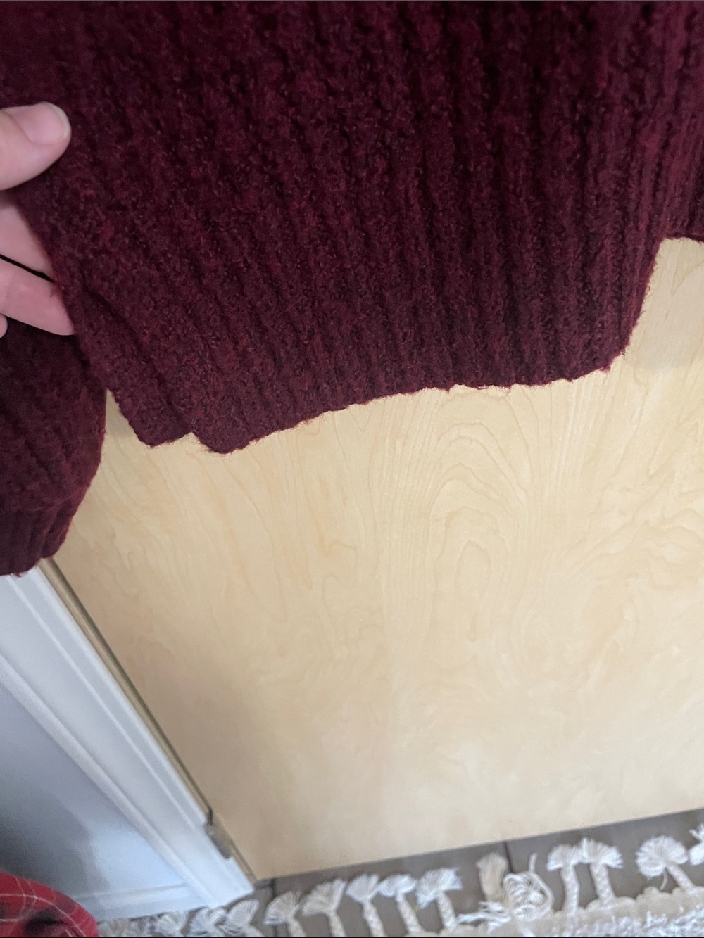 A New Day Oversized Burgundy Quarter-Zip Sweater 🍷🤎 XL - Picture 9 of 9